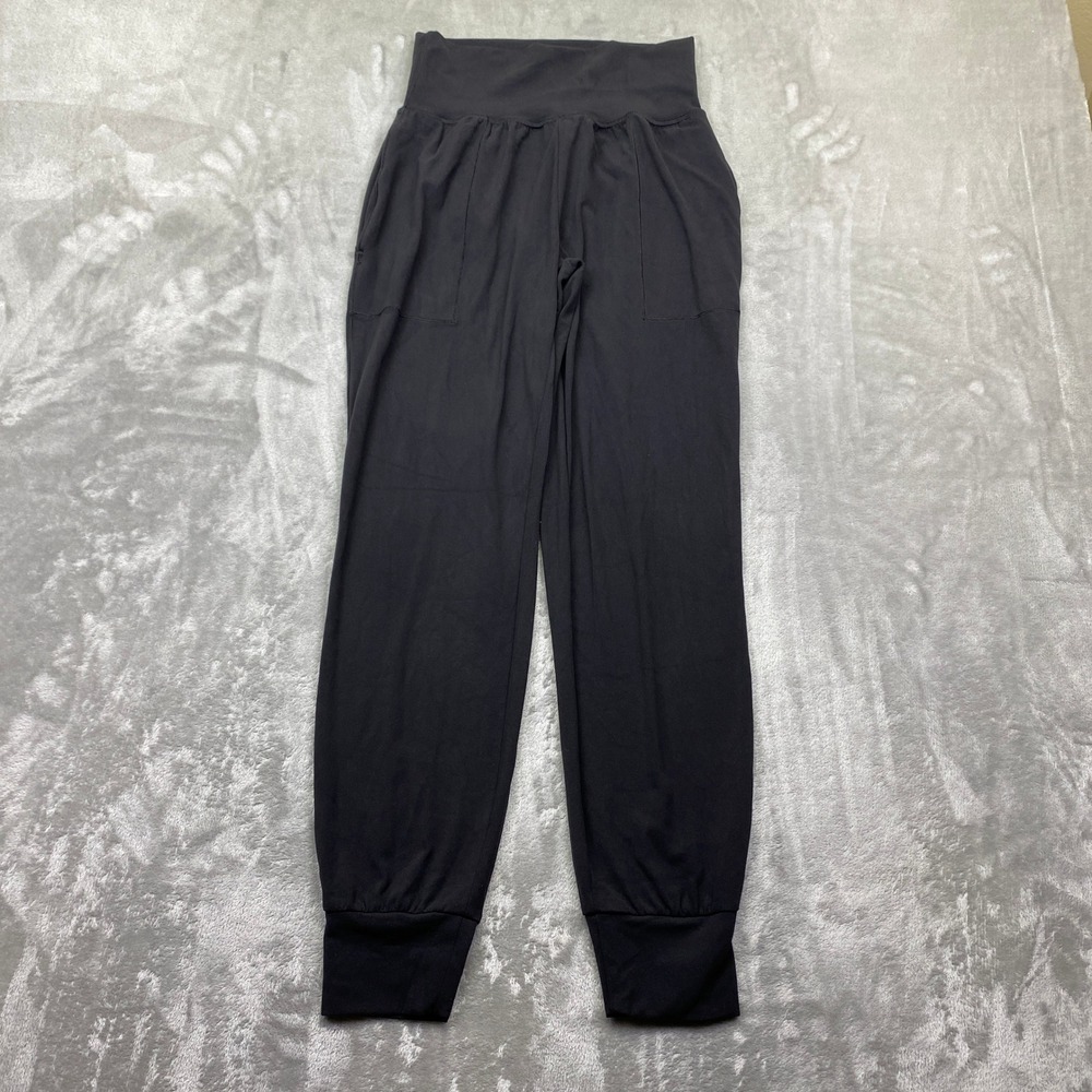 Athleta Salutation Joggers Black High Rise Tapered Yoga Pants Sz XS Fits 24"‎